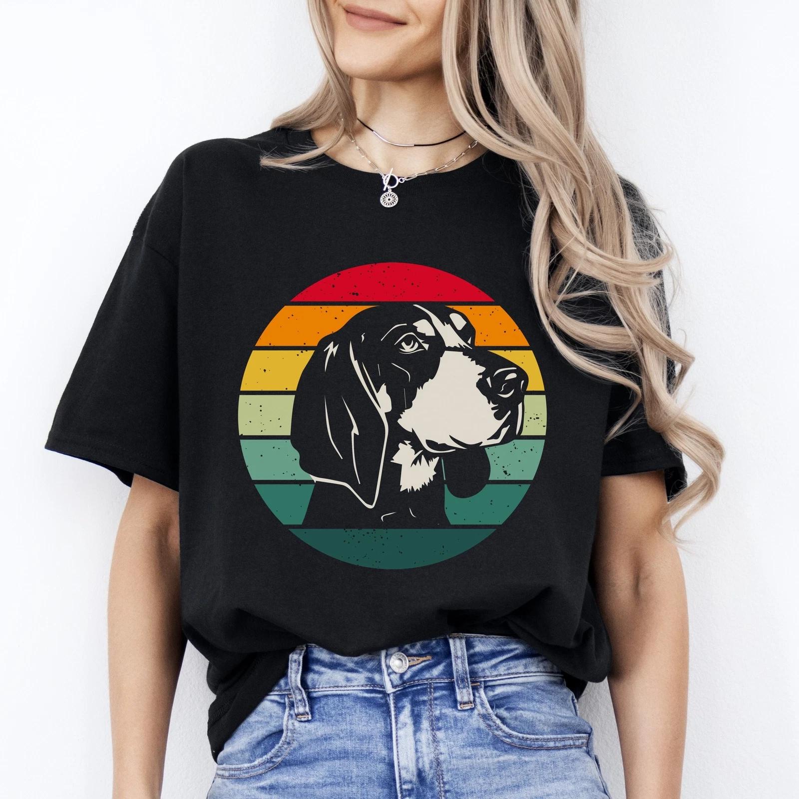Bluetick Coonhound T-Shirt gift Retro Bluetick Coonhound Dog mom Unisex Tee Blac 2XL