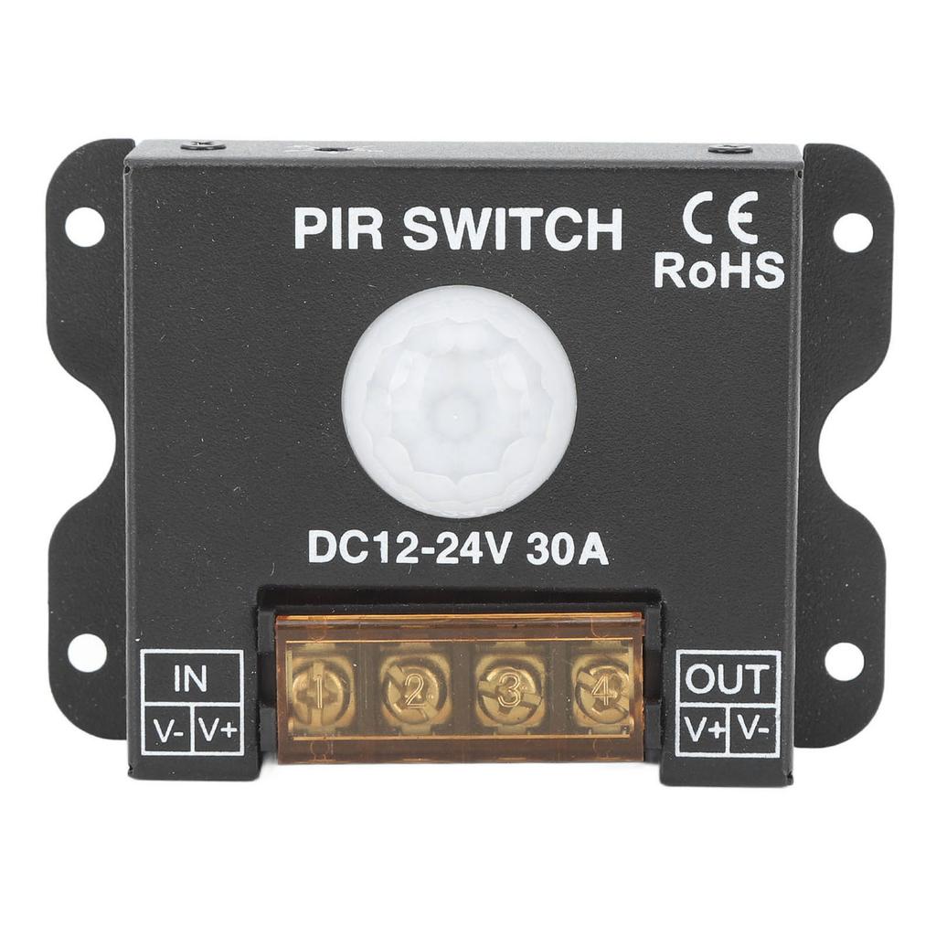 PIR Switch Motion Sensor LED Human Infrared Sensing Controller for Light Strip Outdoor DC12‑24V 30A