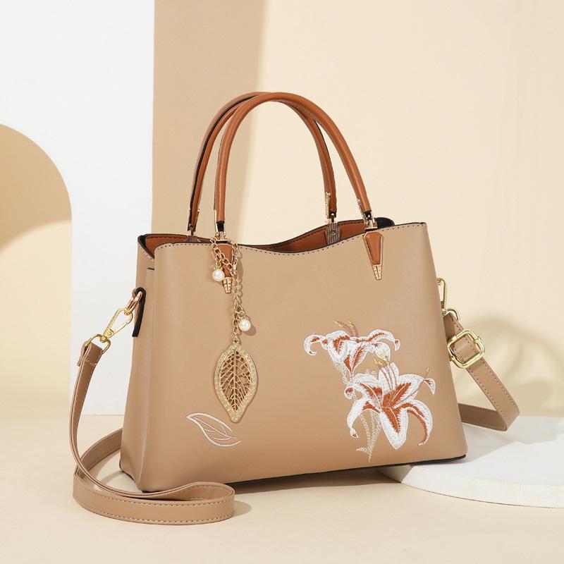 New Chinese Style Embroidery Spacious Ladies Handbag, Elegant Multiway Shoulder Crossbody Holiday Present