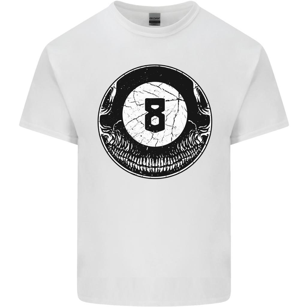 8Ball Skull Pool Player 9Ball Unisexs Light Cotton TShirt