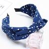 Sweet Polka Dot Print Bowknot Hair Hoop Women Wide Band Cloth Headband Headwrap Hair Decor