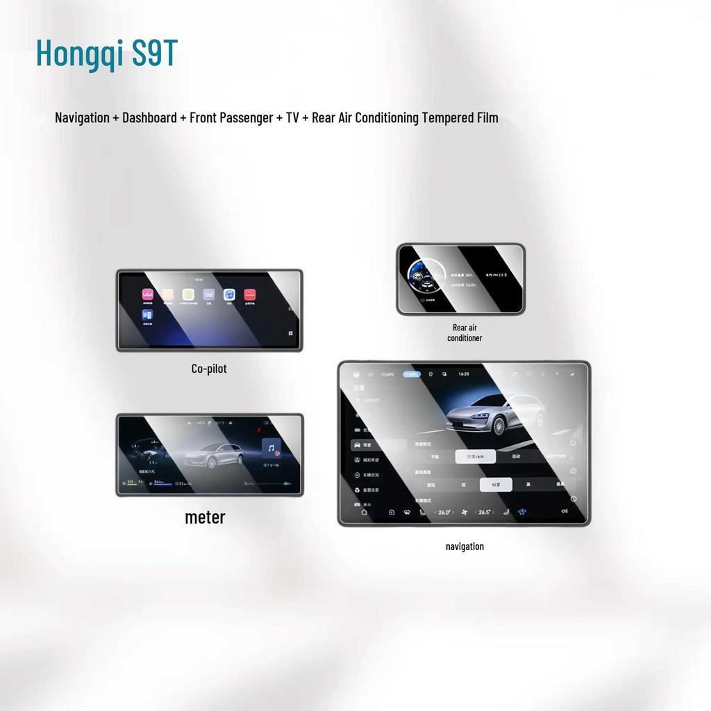 Central Control Film & Screen Protector for Hongqi S9T - Interior Decor & Car Modification Accessory