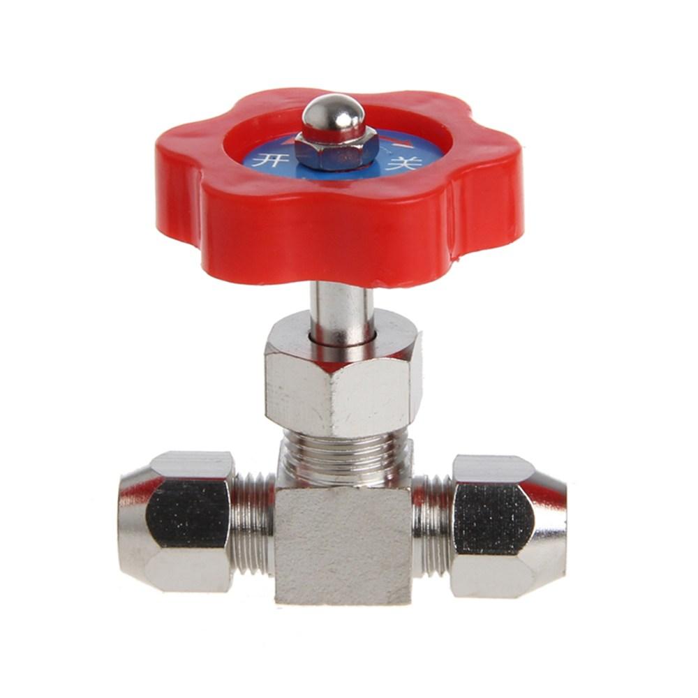 1PC 6mm 8mm 10mm 12mm Hole Dia Orange Plastic Handle Metal High Pressure Durable Tube Needle Type Globe Valve