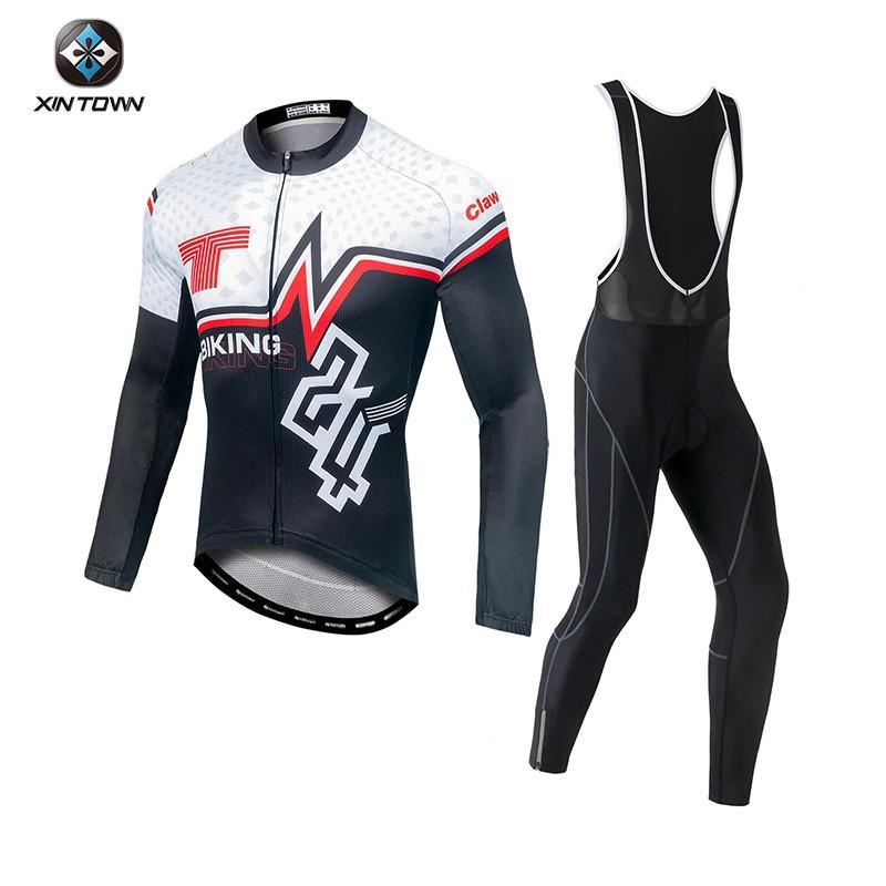 Mens Cycling Jersey Shorts Set Breathable Quick-Dry Performance Wear Road Bike Riding