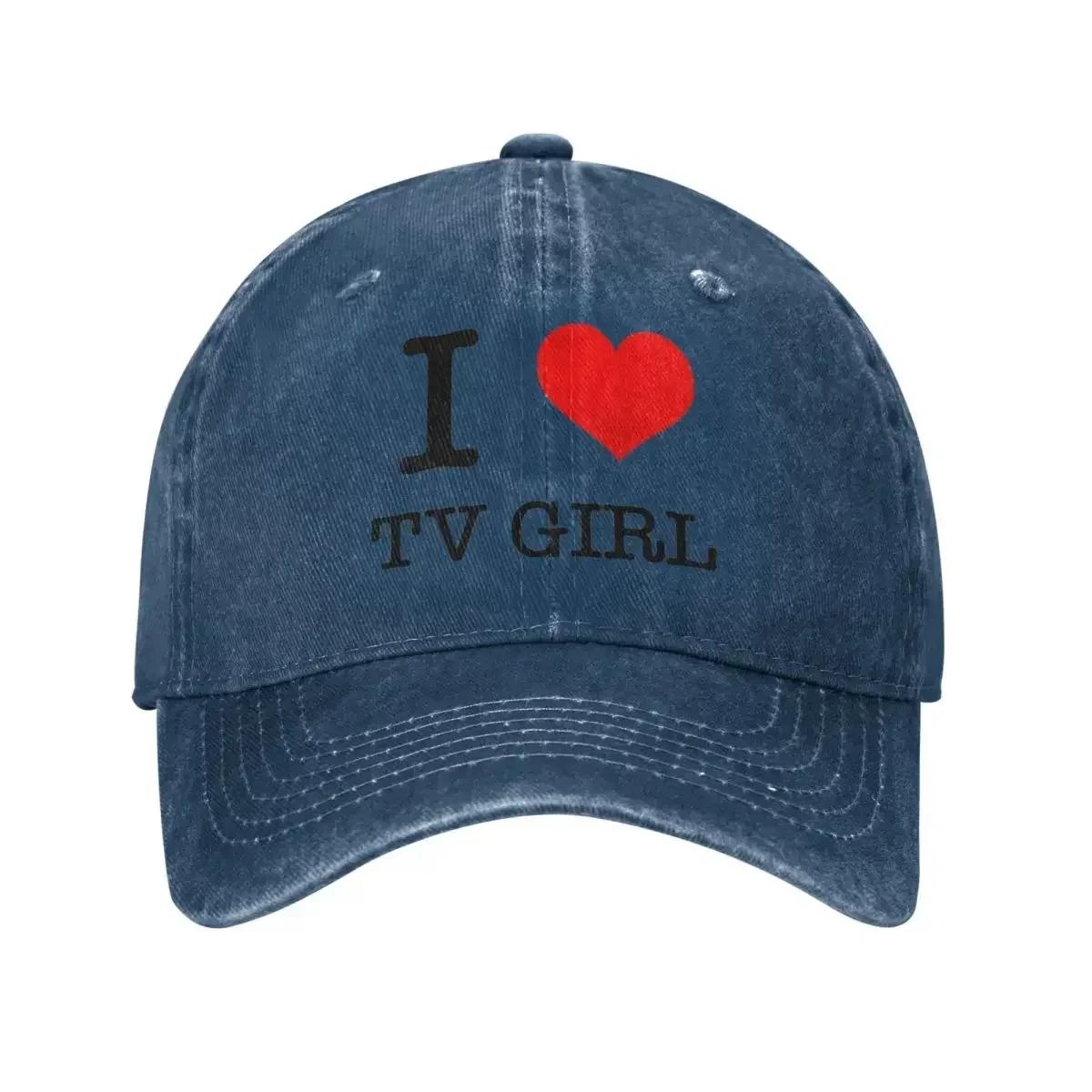 

I Heart TV Girl Unisex Style Baseball Caps Distressed Cotton Caps Hat Vintage Outdoor Workouts Headwear One Size