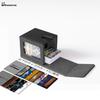 Domstar Deck Case, Card Case for Trading Cards, with Double Card Display Windows, Waterproof Leather, Holds 100 Double-Sleeved Cards, Includes Two Com