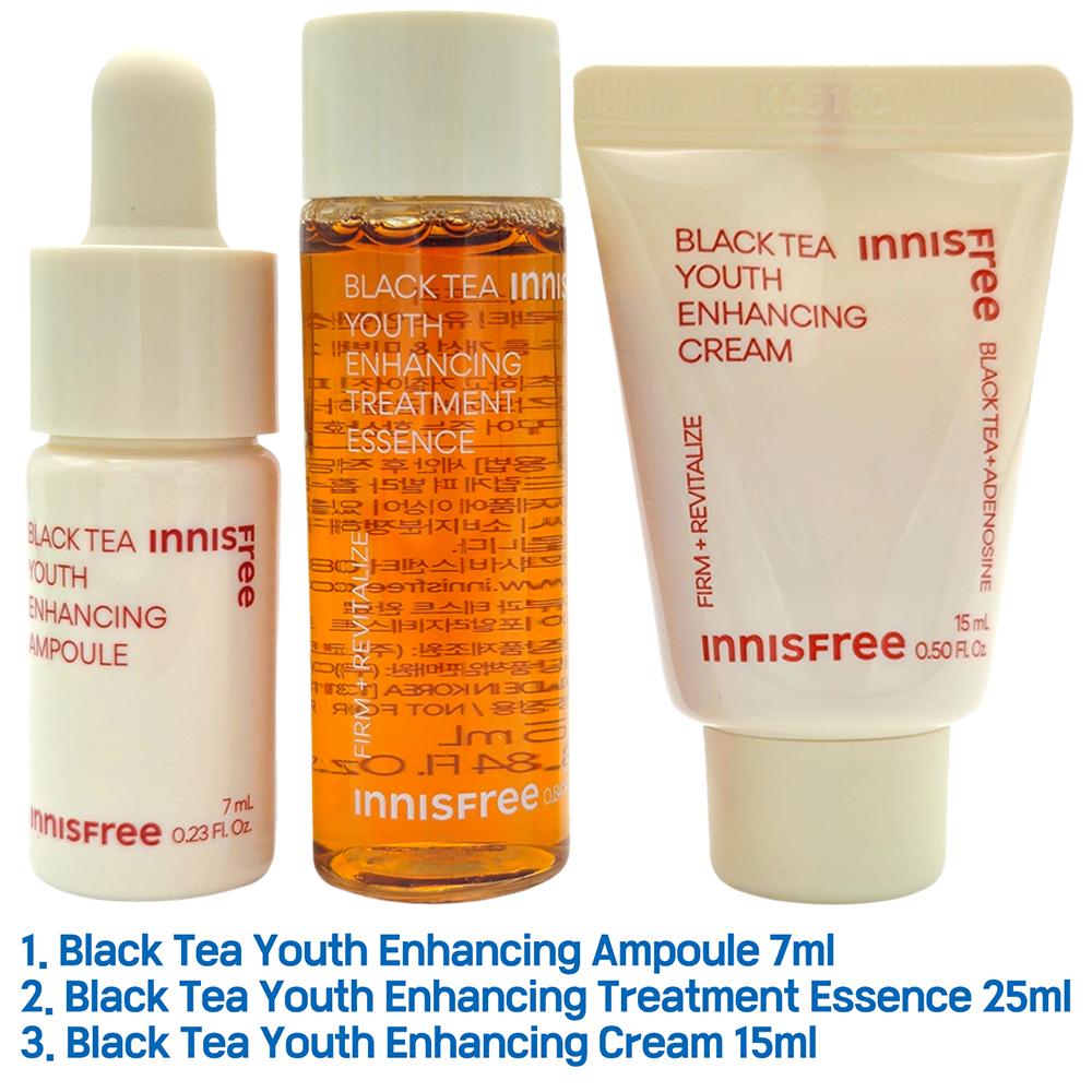 Innisfree Black Tea Youth Enhancing Trio Kit (Include 3 Items)