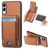 For Samsung Galaxy S25 Edge Case with Card Holder Kickstand Leather Back Cover