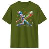 Funny Dripping Drip Rabbit Bunny Baseball Easter T-Shirts Men Leisure Cotton Tees Crew Neck Short Sleeve T Shirts Birthday Gift
