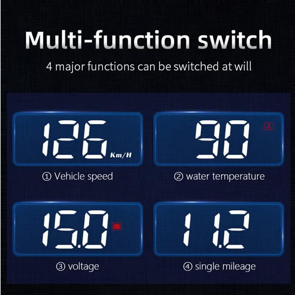 M3 Auto OBD2 Car Speedometer HUD Projector Display Head-Up Display Digital Speed Meter Windshield Vehicles Truck Auto Electronic