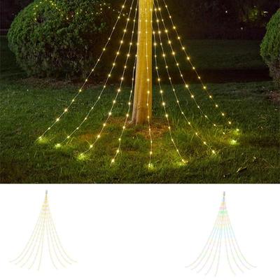 Outdoor Christmas Decorations Waterfall Lights 6.56Ft 9 Strands Waterfall LED Lights IP44 Waterproof Twinkle Lights Christmas