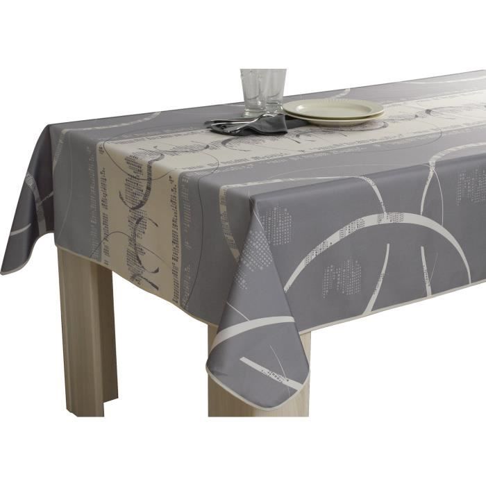 Nappe Rectangulaire - Astrid Ecru - 150x240 Cm - Anti-taches - Déperlant