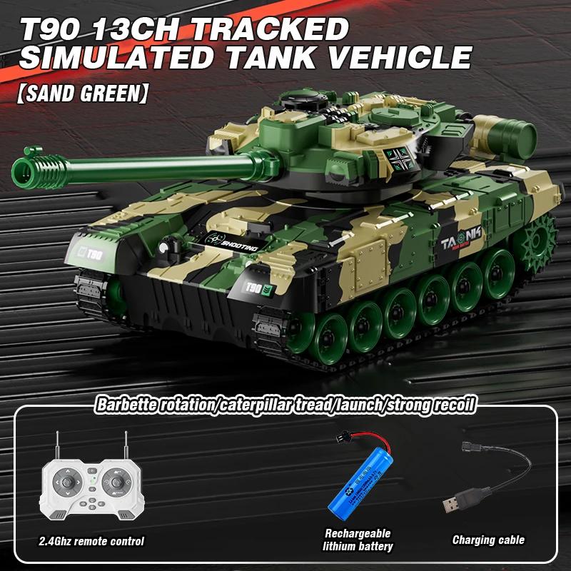 Non-Toxic Remote Control Tank 13 Channel Rc Tracked Truck Electric Car Battle App Controlled Machine Children'S Toys For Kids Children Gifts