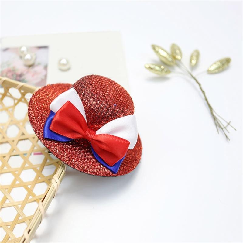 Glittered Bowler Hat Top Hat Julycostume Hair Clip Julycostume Top Hat Hairpin