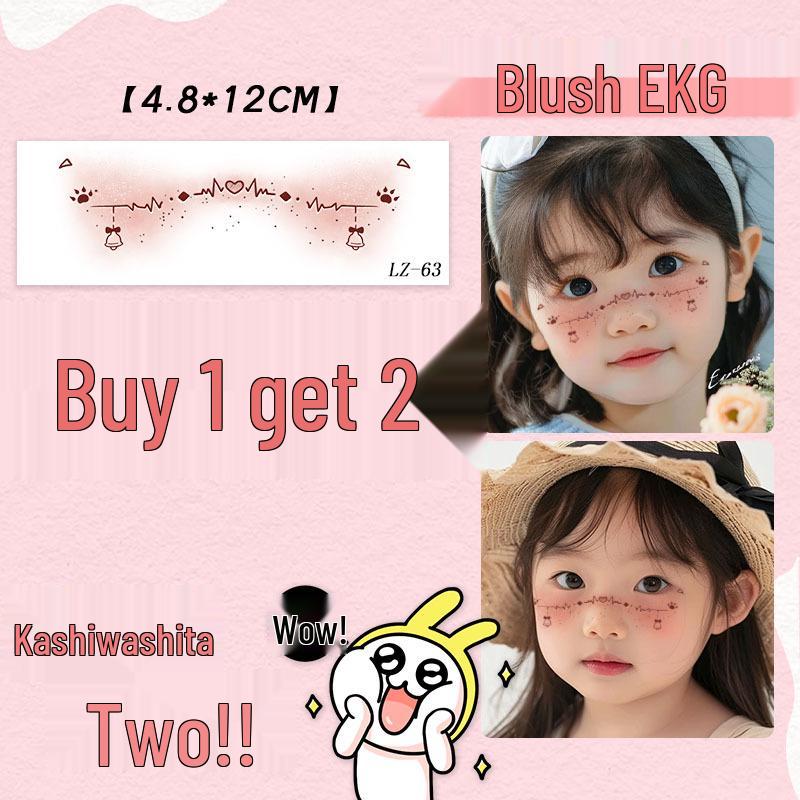 

Мультяшные румяна наклейки для лица для детей и женщин – Сценическое и детсадовское веселье 4.8*12/4.8*15 cm (Individually packaged)