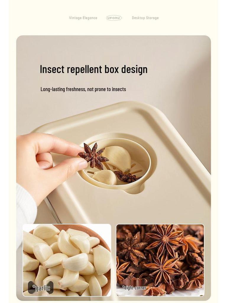 Sealed Insect-Proof Rice Storage Bin with Moisture Protection