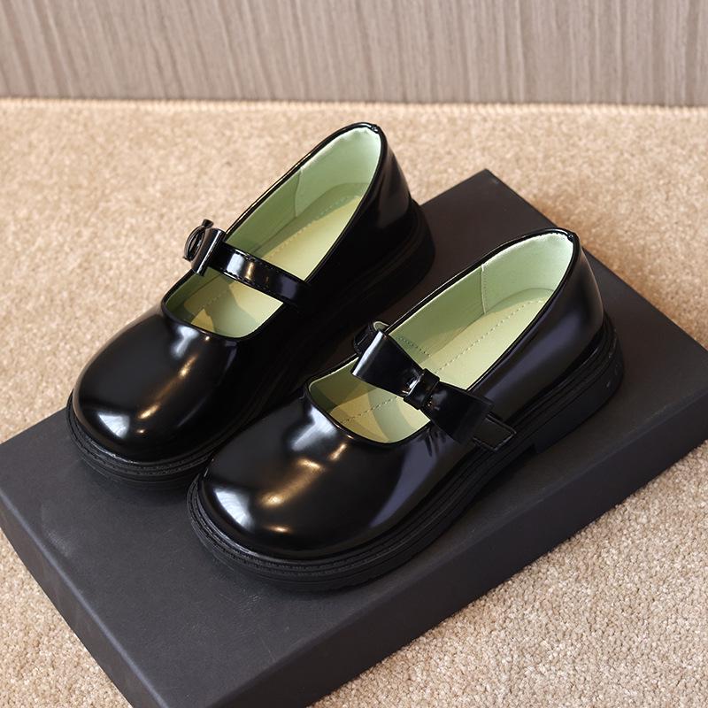 

Новинка весны 2023 года - черные туфли Мэри Джейн для девочек - маленькие кожаные туфли для весны и осени 34