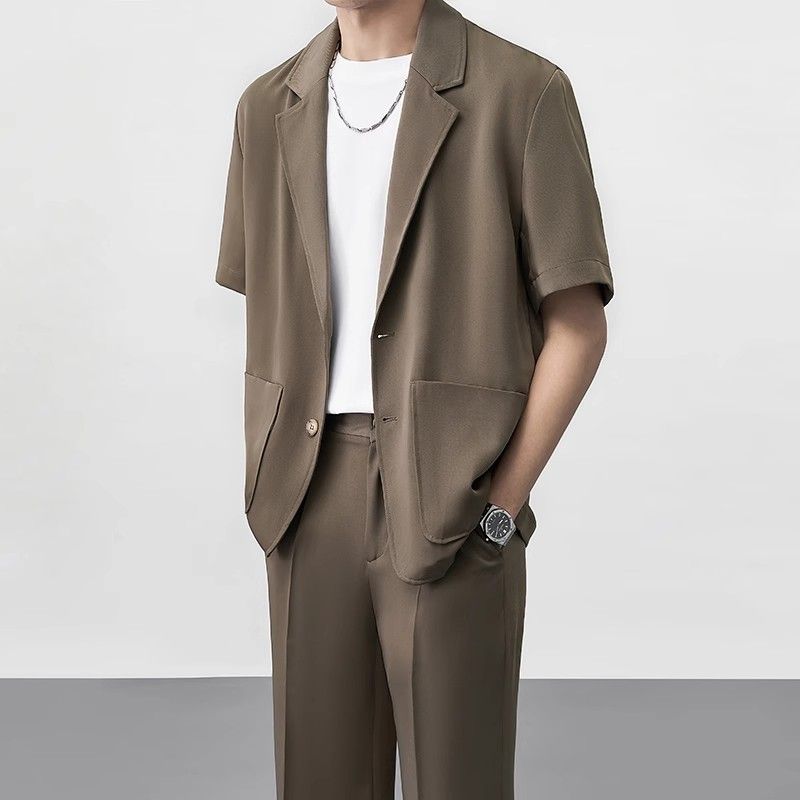 Men's Summer UV Protection Ice Silk Ultra Lightweight Thin Casual Blazer Men Suit Jacket