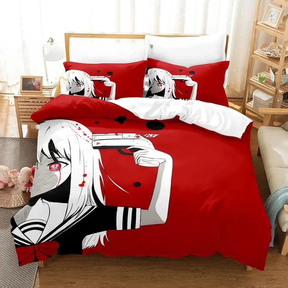 

New 3d Print Anime Magical Girl Site Soft Duvet Cover Beding Set Polyester Pilowcases Comfortable Quilt Cover Home Decor Gift Twin King Quen 135*200cm Eu-Single