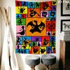 Pokémon Level Grow Wall Hanging Printed Fabric Blanket Decorative Tapestries for Bedroom Living Room Home Decor