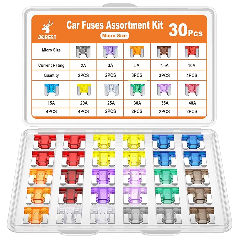 JOREST 300Pcs Car Fuse Assortment Kit, 160 Mini Blade Fuses Automotive + 90 Standard Auto Fuses + 50 Micro + Puller – Replacement for RV Camper