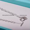 T-Love Heart OT Buckle Necklace & Letter Bracelet Women's Classic Luxury Clavicle Chain