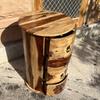 Wooden Round Nightstand | Solid Wood 3-Drawer Side Table, Wooden Chest of Drawer-Storage Desk Solid Wood Cupboard | Unique Drawer Dressers