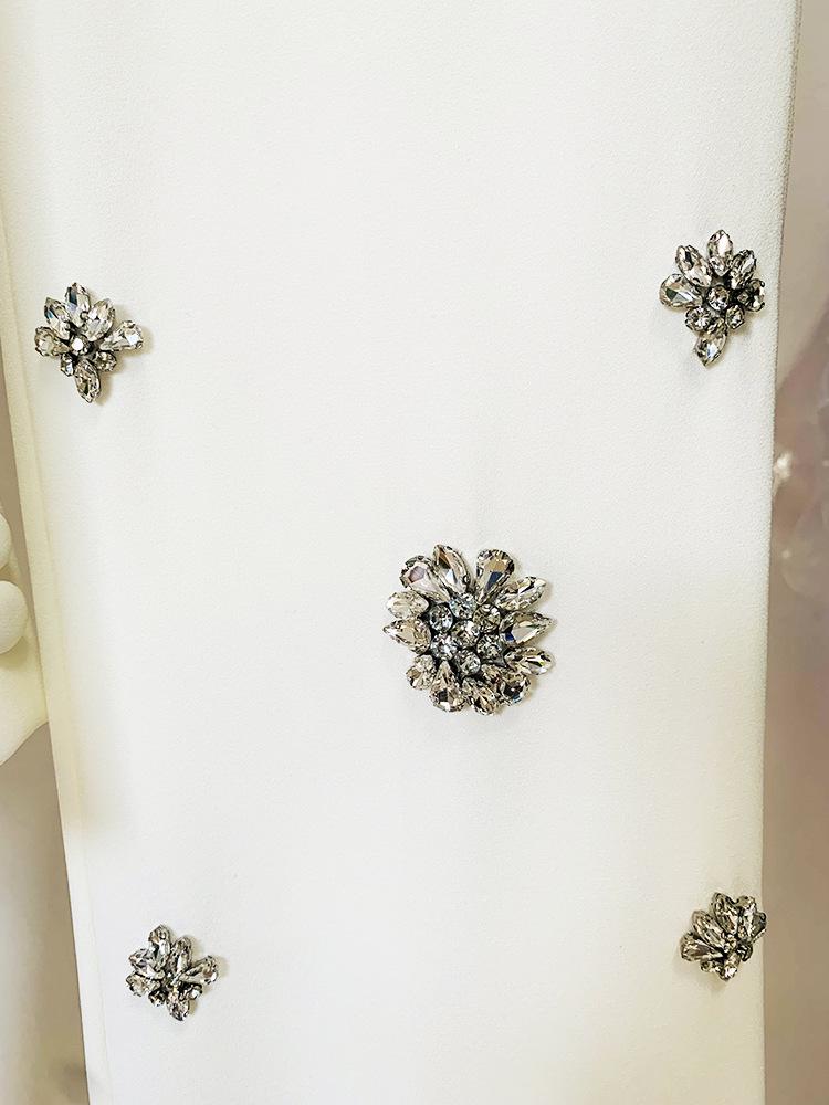 2025 Fashionable Rhinestone & Beadwork Suit: Jacket & Flared Pants Set