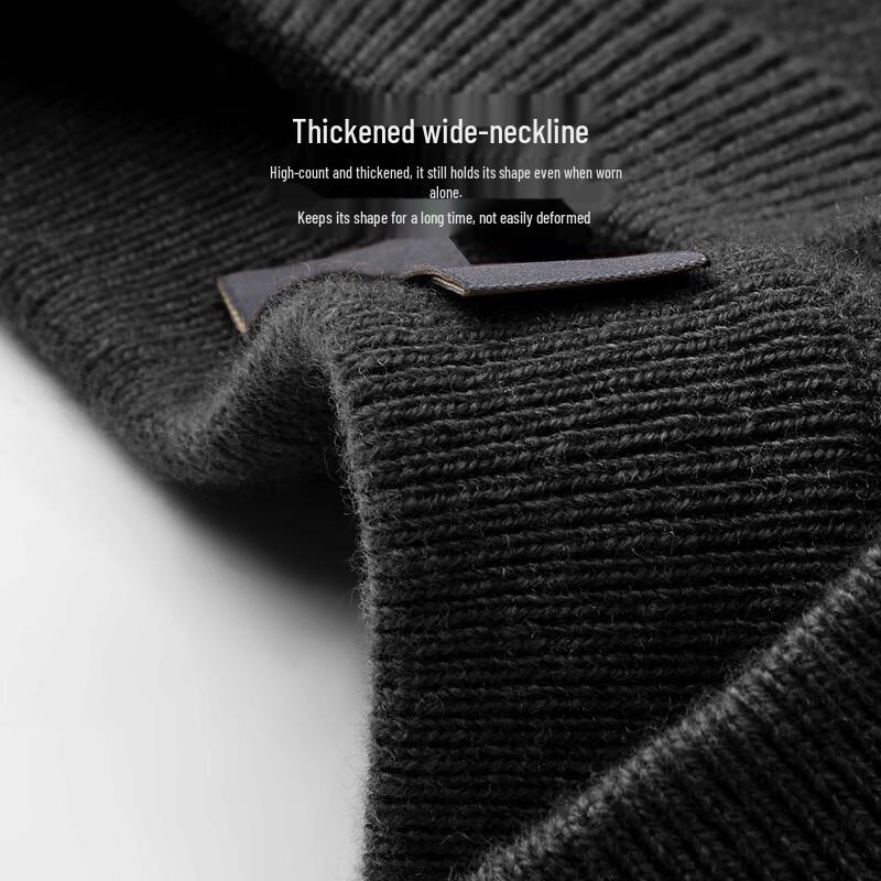 Men's Cashmere Wool Blend Round Neck Pullover Sweater