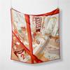 Twill Silk Scarf Woman Mystery of 24 Print Square Scarves Wraps Bandana Small Hijab Silk Foulards Tie Headband Neckerchief 53CM