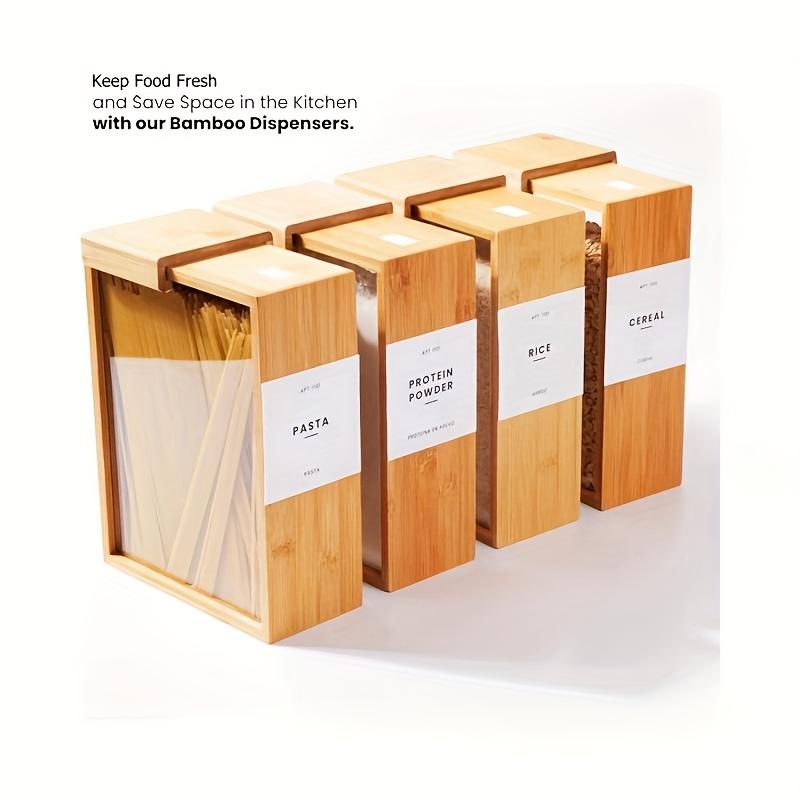 Simple wooden grain storage box - used for storing oatmeal, grains, and food