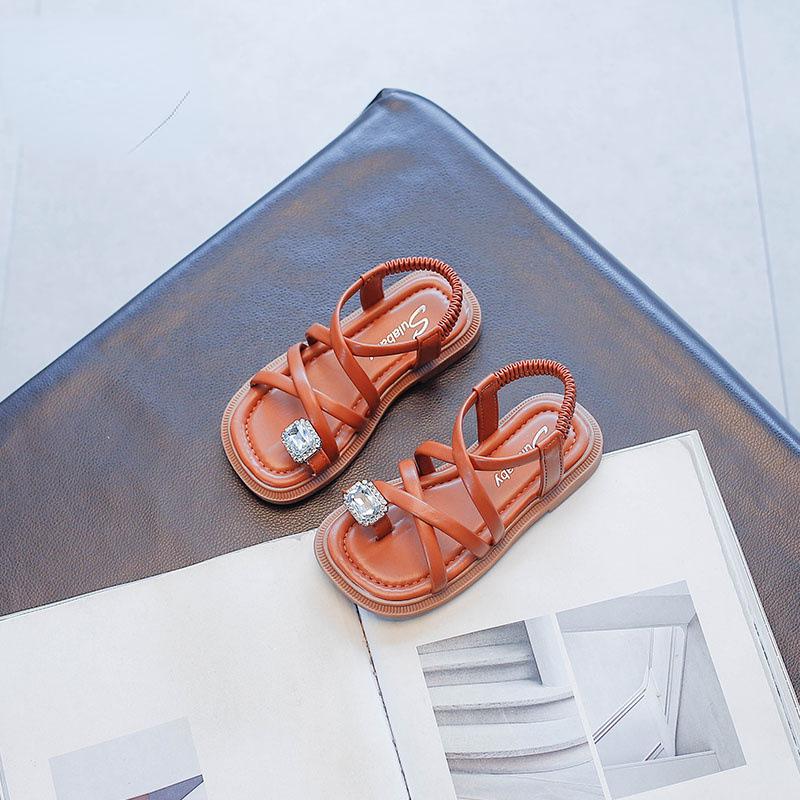 Sandalias Kid Sandal 2025 Summer New Water Diamond Girl Sandal Soft Sole Beach Shoe Casual Shoe Kid Shoe Designer Shoe Girl Shoe