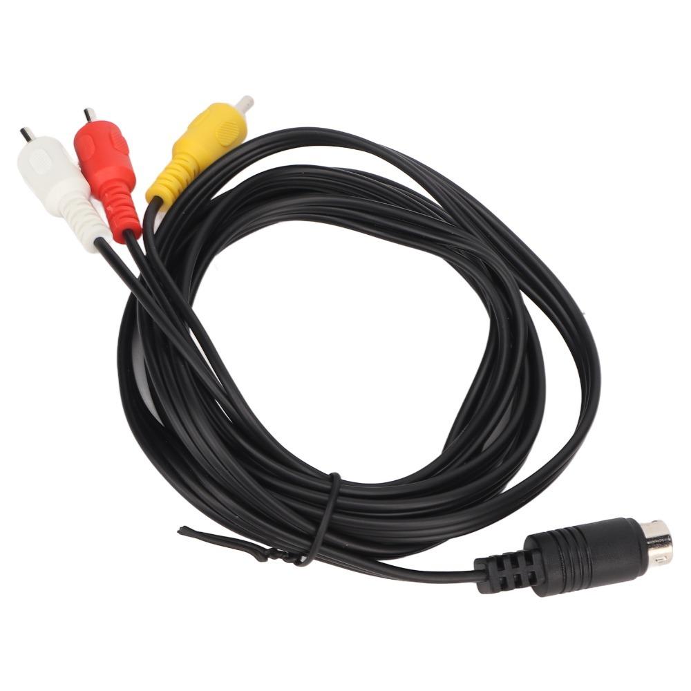 Nickel Plated Mini DIN 9 Pin to 3RCA Cable Plug and Play Mini DIN Cable  Audio Equipment