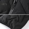 Men Vest Coat Stand Collar Sleeveless Zipper Closure Winter Vest Outwear with Pockets Solid Color Thickened Padding Cotton Coat
