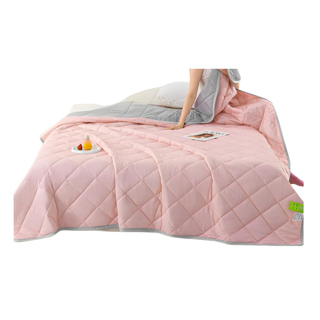 Cool Ice Silk Summer Quilt Solid Summer Quilt Air Conditioning Quilt Summer Thin Grade A Cooling Blanket Lightweight Cool Duvet