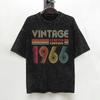 1966 60th Birthday 60 Years Old T Shirts Washed Short Sleeve Oversize TShirt  Vintage Men Women Streetwear Summer Tops Tees