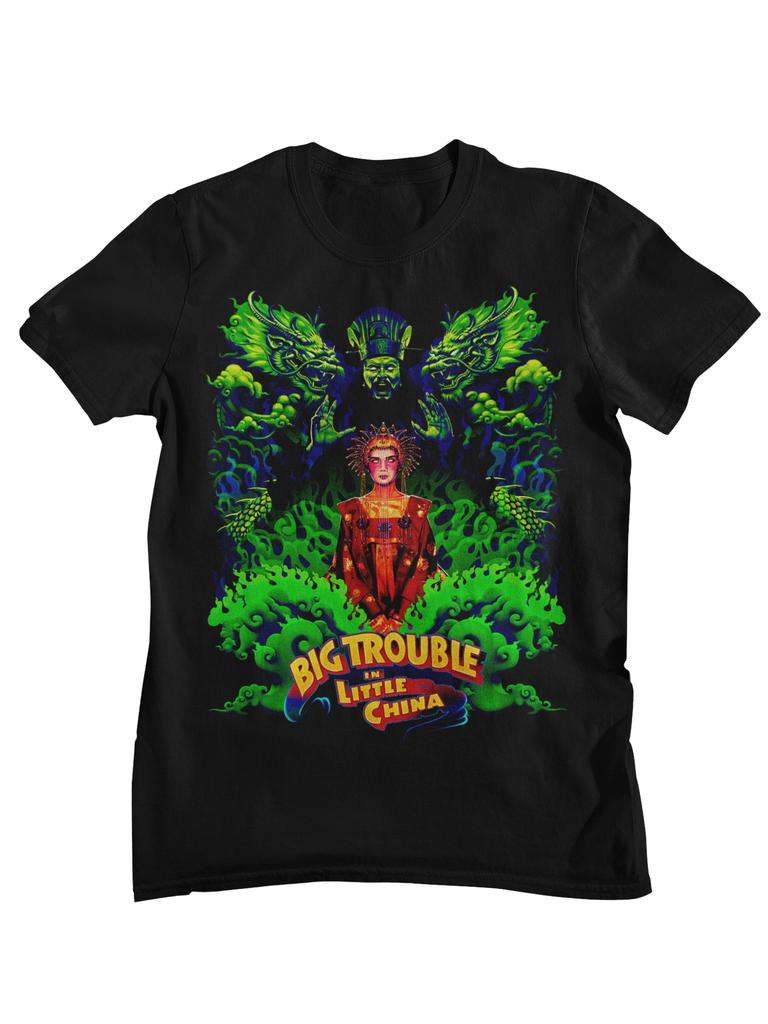 Big Trouble In Little China Retro Movie Poster TShirt Unisex Kurt Russell Inspired Casual Short Sleeve Cotton Streetwear