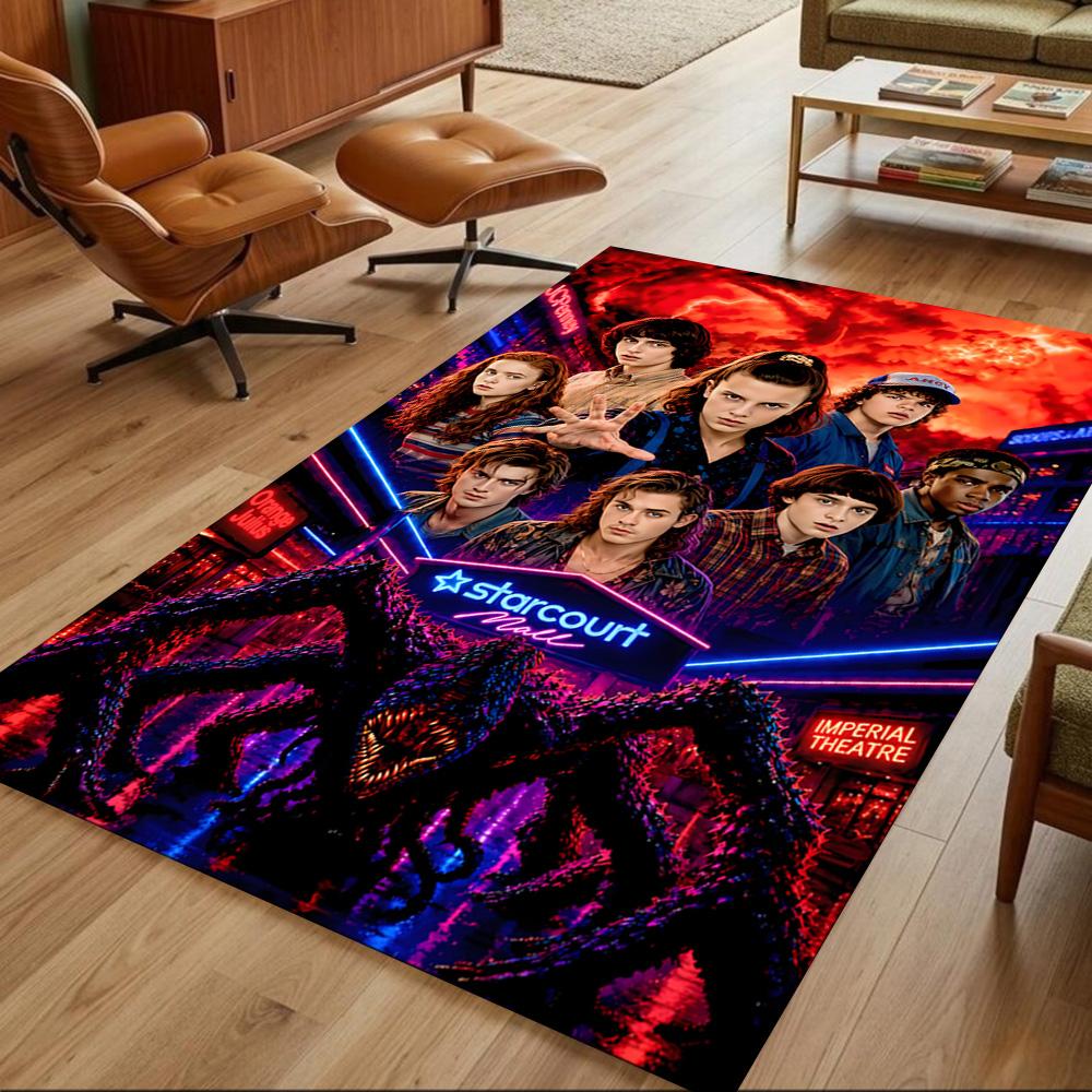 Stranger Things Area Rug Design for Dormitory Hallway Living Rooms Outdoor Anti-slip Rug Office home decor Perfect Birthday Christmas Gift Idea
