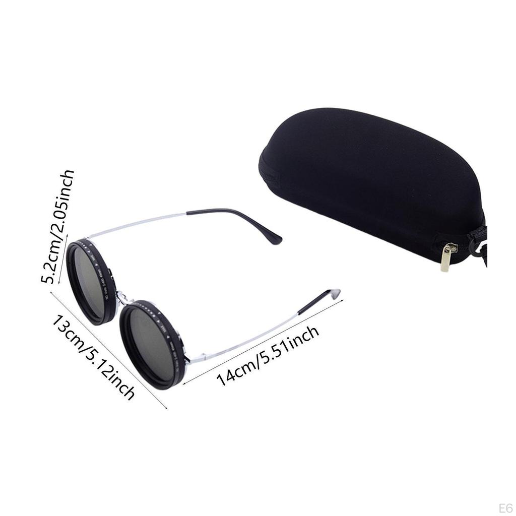 Adjustable Tint Sunglasses Beach Fashion Decoration Eyewear Round Polarized Glasses for