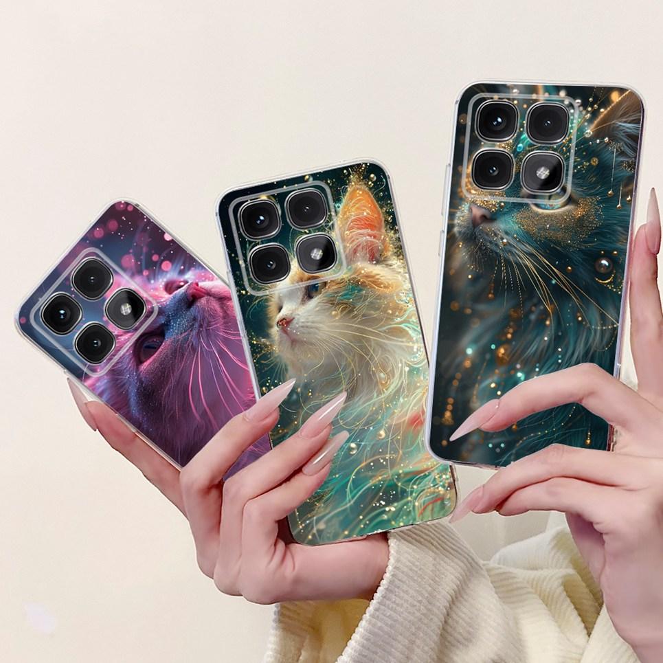 Phone Case For Xiaomi Mi 14T Pro Mi14T Cool Style Tiger Dragon Pattern Clear Soft Silicone TPU Back Cover Xiaomi 14t 5G Coques