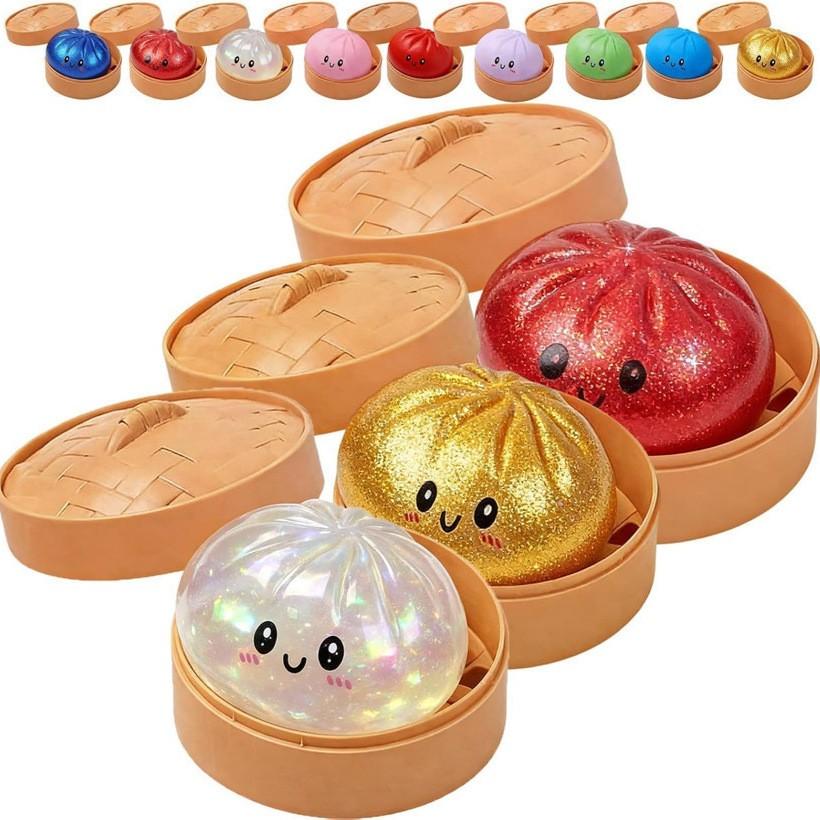 Simulation Flash Dumpling Pressure Ball Slow Rebound Soft Pinch Decompression Office Home Decorat Children Adults Birthday Gifts
