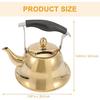 2L Whistling Tea Kettle Stovetop, Stainless Steel Teapot Water Kettle with Removable Tea Infuser, Mirror Polished Retro Tea Maker for Gas, Induction