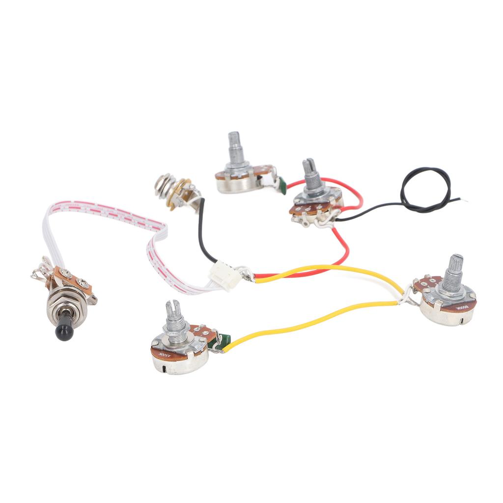 Electric Guitar Wiring Harness Kit 3 Way Toggle Switch 500K Pots Guitar Prewired Wire Harness for LP Guitars