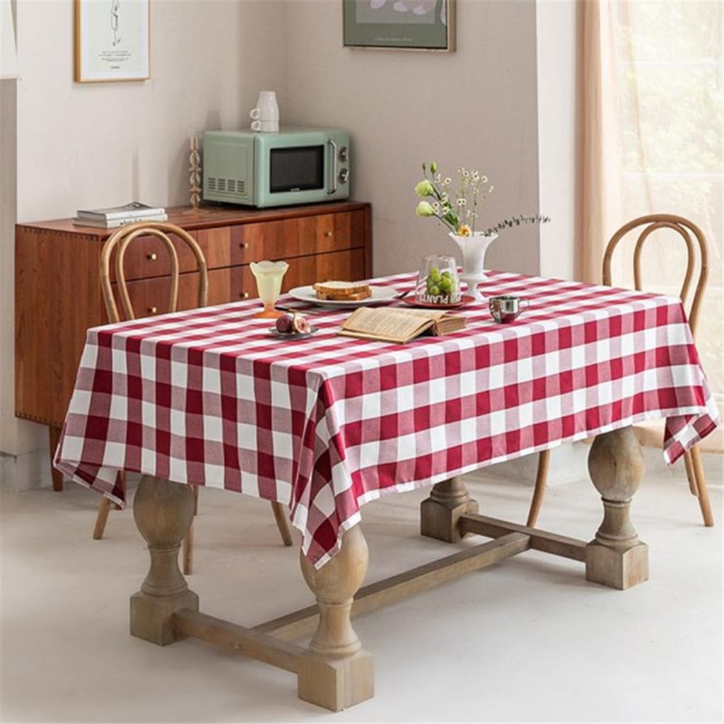 Plaid Table Cloth Modern Rectangle Table Cover Blue&White Tablecloth Home Kitchen Decoration For Party Mantel Mesa Home Decor