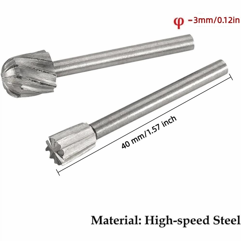 20Pcs 40mm Length Rotary Burrs Set High-Speed Steel Grinding Tool Set DIY Projects