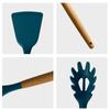 12pc Colorful Kitchenware Cooking Tools Kitchen Silicone Utensil Set Non-stick Spatula Ladle Egg Beaters Tool Gadget Accessories Storage Barrels
