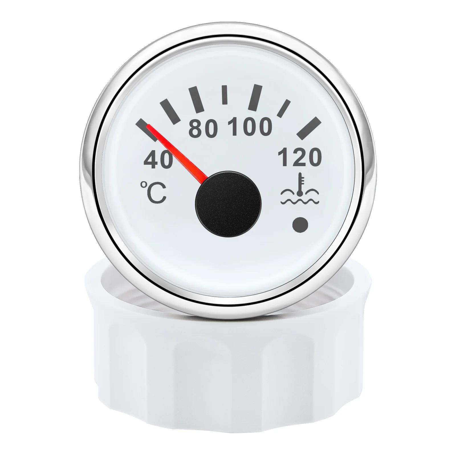 40-120 degree Marine Boat Water Temperature Gauge With Water Temperature Sensor Waterproof Digital car gauge red Backlight WS