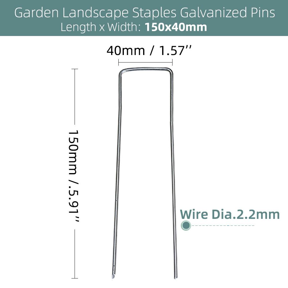 10 יחידות יתדות עוגן קרקע מגולוונות בצורת U, יתדות, סיכות לקיבוע דשא, חווה, מרבד דשא, מחסום עשבים, נוף, בד דשא, רשת
