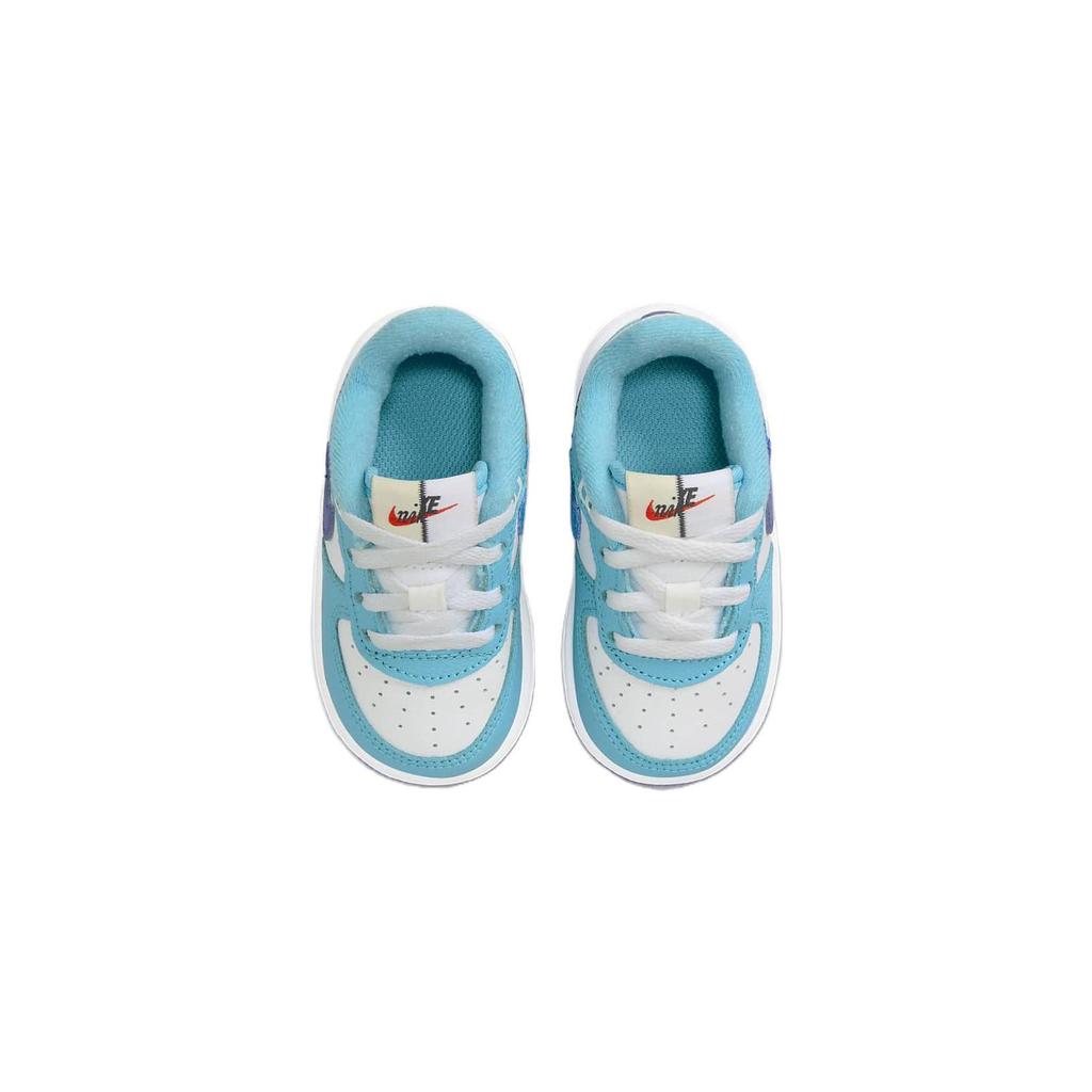 Nike Force 1 LV8 2 TD Split - Helles Fotoblau Babysneakers Weiß Tiefes Königsblau Baltisches Blau DX2165-100