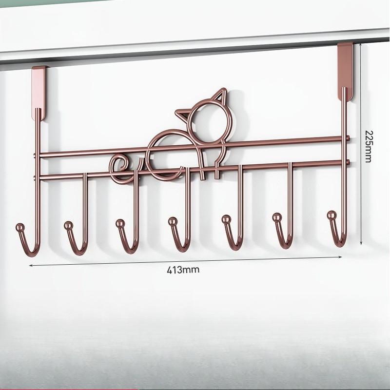 1PC Hanging Clothes Hook Clothes Storage Artifact Door Upper Back Hanger Storage Rack Free Punching Bedroom Back Hook Door Back Hook